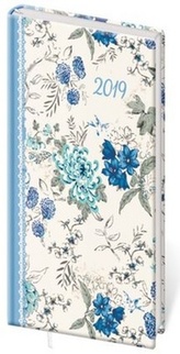 Diář A6 LYRA týdenní s gumičkou Flower