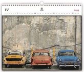 Luxusní dřevěný obrazový kalendář Cars