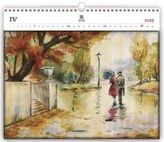 Luxusní dřevěný obrazový kalendář Romance