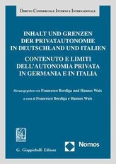 Inhalt und Grenzen der Privatautonomie in Deutschland und Italien