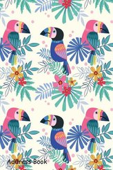 Address Book: For Contacts, Addresses, Phone, Email, Note, Emergency Contacts, Alphabetical Index with Cute Toucans Bird Seamles