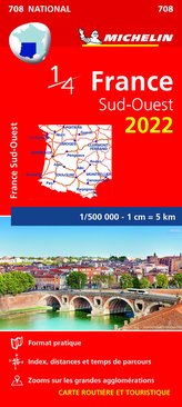 Michelin Südwestfrankreich. Straßen- und Tourismuskarte 1:500.000