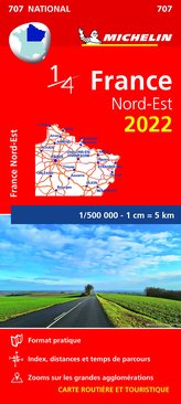 Michelin Nordostfrankreich. Straßen- und Tourismuskarte 1:500.000