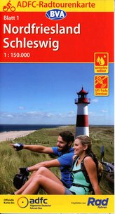 ADFC-Radtourenkarte 1 Nordfriesland /Schleswig 1:150.000, reiß- und wetterfest, GPS-Tracks Download