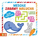 Wesołe zabawy malucha z grubym obrysem