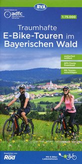 ADFC Traumhafte E-Bike-Touren im Bayerischen Wald, 1:75.000, wetterfest, reißfest, GPS-Tracks Download, mit Tourenvorschlägen