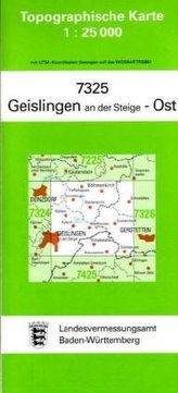 Topographische Karte Baden-Württemberg Geislingen an der Steige, Ost