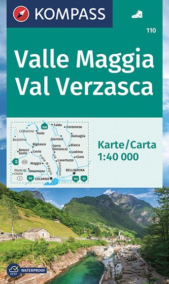 KOMPASS Wanderkarte 110 Valle Maggia, Val Verzasca 1:40 000