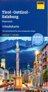 ADAC Urlaubskarte Österreich: Tirol, Osttirol, Salzburg 1:150 000