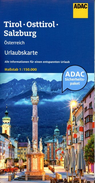 ADAC Urlaubskarte Österreich: Tirol, Osttirol, Salzburg 1:150 000