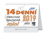 Čtrnáctidenní pracovní kalendář 2019 mini - stolní kalendář