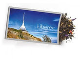 Pohled s dárkem: Liberec - Ještěd s ovocným čajem