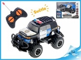 R/C auto terénní policie 14cm 1:43 27 MHz na baterie se světlem