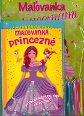  Komplet Princezné (2  maľovanky+2 aktivity zošity + farebné ceruzky) 