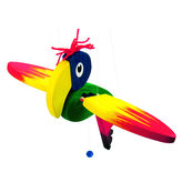 Papoušek - malý ( dřevěná závěsná hračka)
