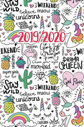 Diář 2019-2020: Jednorožec, kaktus.../školní