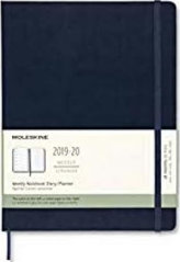 Moleskine: Plánovací zápisník 2019-2020 tvrdý modrý XL