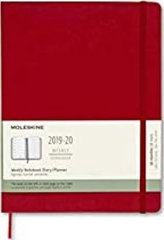 Moleskine: Plánovací zápisník 2019-2020 tvrdý červený XL