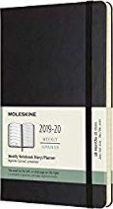 Moleskine: Plánovací zápisník 2019-2020 tvrdý černý L