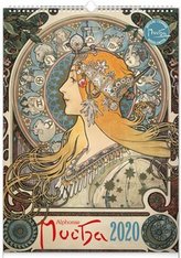 Nástěnný kalendář Alfons Mucha 2020, 33 × 46 cm