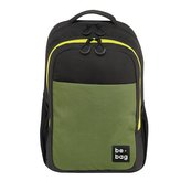 be.bag - Studentský batoh be.clever, černo-zelený