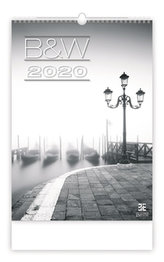 Kalendář nástěnný 2020 - B&W