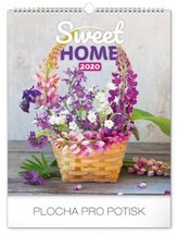 Nástěnný kalendář Sweet home 2020, 30 × 34 cm