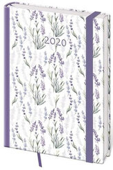 Diář 2020 - Vario/denní A5/Lavender s gumičkou