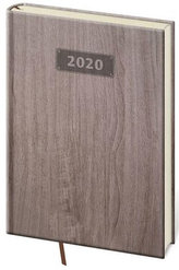 Diář 2020 - Wood/denní A5/tmavě hnědá