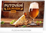 Kalendář stolní 2020 - Putování za pivem, 23,1 × 14,5 cm