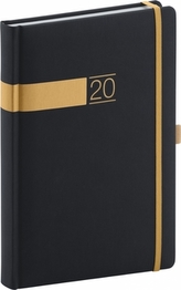 Denní diář Twill 2020 černozlatý