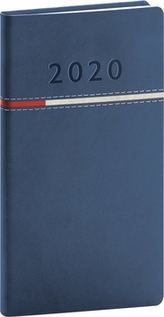 Kapesní diář Tomy modročervený 2020
