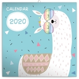 Poznámkový kalendář Šťastné lamy 2020