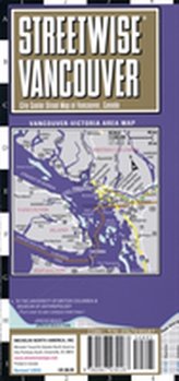 Streetwise Vancouver Map - Laminated City Center Street Map of Vancouver, Canada