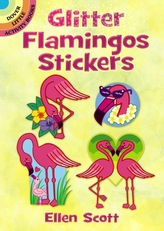  Glitter Flamingos Stickers