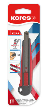 Kores Odlamovací nůž KCS 9 mm, šedo - červený