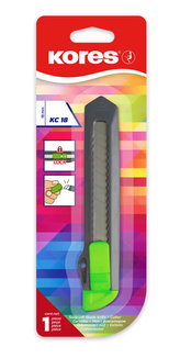 Kores Odlamovací nůž KC 18 mm, mix 4 neonových barev