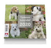 Pes - stolní kalendář mini 2020