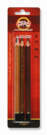 Koh-i-noor JUMBO trojhranná tužka grafitová  3ks 2B,4B,6B