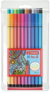 STABILO Pen 68 20 ks Plastové Pouzdro