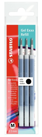 STABILO Gel Exxx Refill černá 3 ks Eco Pack
