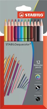 STABILOaquacolor 12 ks Kartonové Pouzdro Prémium