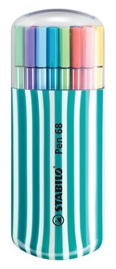 STABILO Pen 68 20 ks Zebrui petrolejová