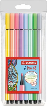 STABILO Pen 68 8 ks Pouzdro  "PASTEL"