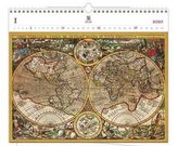 Luxusní dřevěný kalendář 2020 Antique Maps