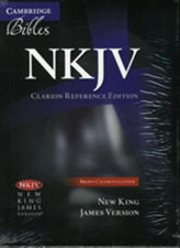  NKJV Clarion Reference Bible, Brown Calfskin Leather, NK485:X