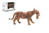 Zvířátka safari ZOO 13cm lvice plast 1ks v krabičce 16x11x9,5cm