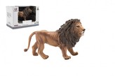 Zvířátka safari ZOO 13cm lev plast 1ks v krabičce 16x11x9,5cm