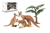 Zvířátka safari ZOO 10cm sada plast 4ks klokan 2 druhy v krabičce 22x13x9,5cm