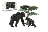 Zvířátka safari ZOO 8cm sada plast 3ks gorila 2 druhy v krabičce 22x13x9,5cm